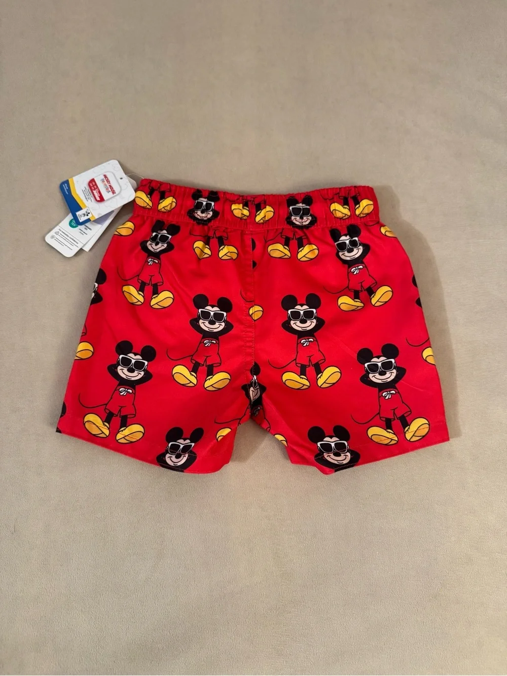 Disney Mickey Mouse Red Toddler Swim Trunks NWT